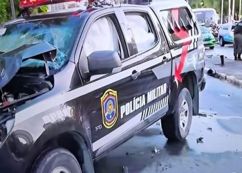 Motociclista morre após ser atropelado por viatura da PM durante perseguição