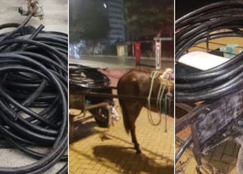 Carga com 2 mil metros de cabos de internet é apreendida em Boa Viagem