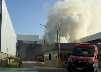 Incêndio atinge empresa de reciclagem em Jaboatão