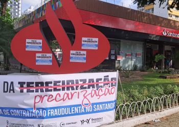 Bancários paralisam 13 agências do Santander contra precarização e por aumento real