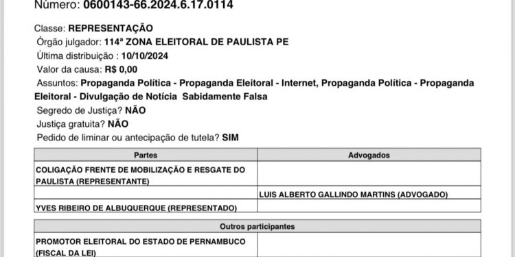 Justiça toma medidas e remove fake news de Ramos e Yves Ribeiro contra Júnior Matuto em Paulista