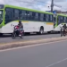 Motoristas de ônibus realizam protesto no Terminal Integrado Xambá