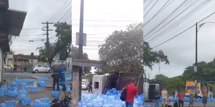 Colisão entre ônibus e caminhão deixa 10 feridos em Jardim Paulista Baixo