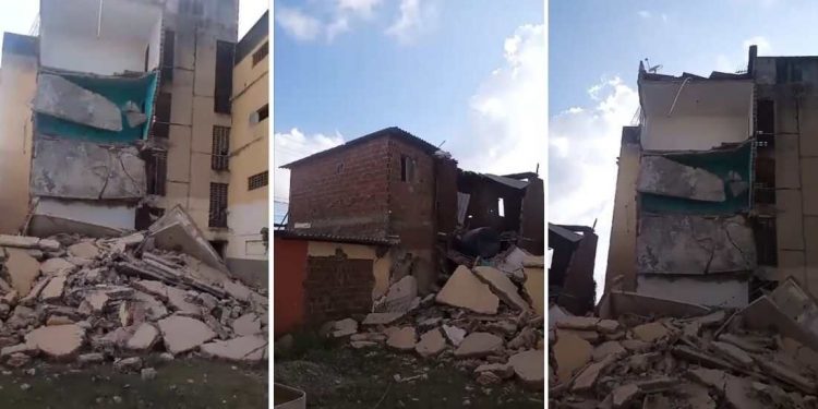 Parte de prédio desaba em conjunto habitacional interditado em Paulista