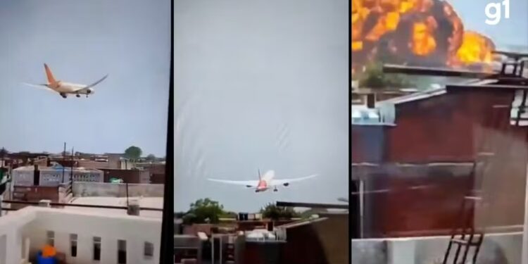 Avião com mais de 240 pessoas a bordo cai perto de aeroporto na Índia