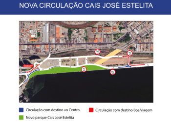 Novo sistema viário do Cais José Estelita entra em funcionamento nesta quarta-feira (2)
