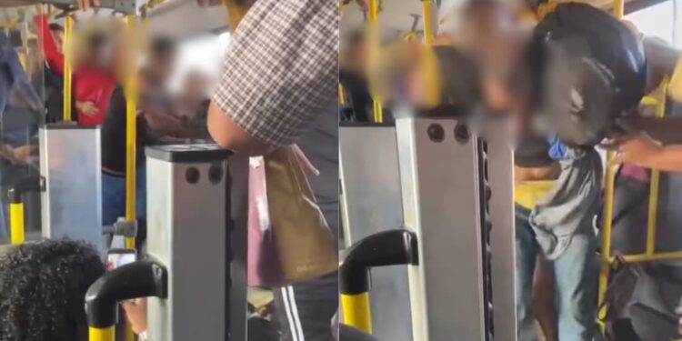 Homem é expulso de ônibus por passageiros após agredir idoso