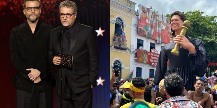 Carnaval de Olinda terá bonecos gigantes de Wagner Moura e Kleber Mendonça Filho