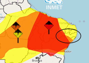Inmet renova alertas de chuvas e ventos para Pernambuco