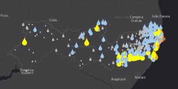 Paulista, na RMR, tem o maior acumulado de chuva nas últimas 24h
