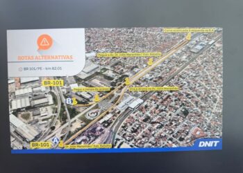 DNIT anuncia nova interrupção temporária no Viaduto da BR-101 em Jaboatão