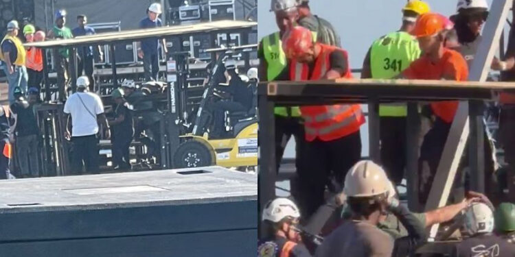 Trabalhador morre esmagado em montagem de show da Shakira em Copacabana