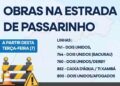 Obras alteram itinerários de ônibus em Passarinho