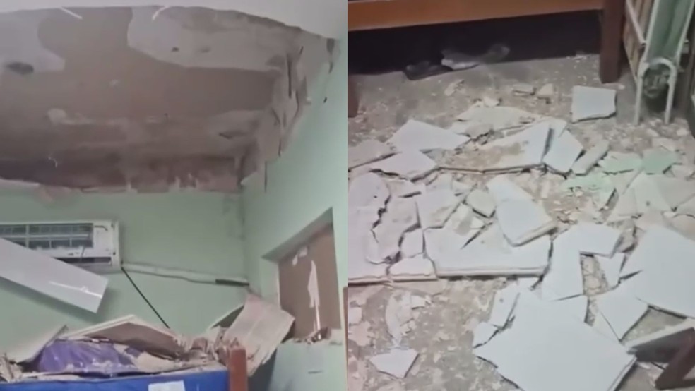 Parte do Teto de ala do Hospital da Restauração desaba