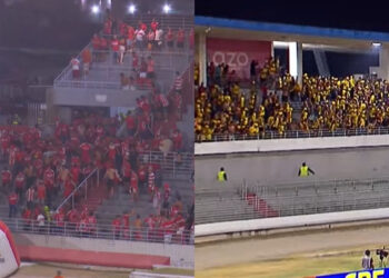 CRB x Sport tem confusão nas arquibancadas, correria e intervenção da Polícia Militar